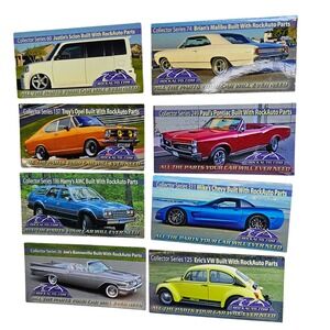 RockAuto Collector Series Car Magnets‎ Set 8 Vintage Auto Parts Promo